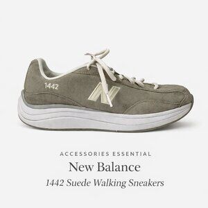 New Balance 1442 Suede Walking Sneakers Gray Taupe Comfort Shoes Women 7.5